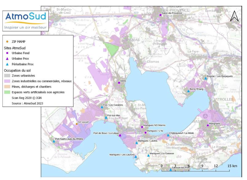 localisation tubes passifs - campagne carbon solar ZIP Fos-sur-Mer