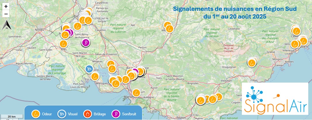 Signalements du 1 au 20 août 2025