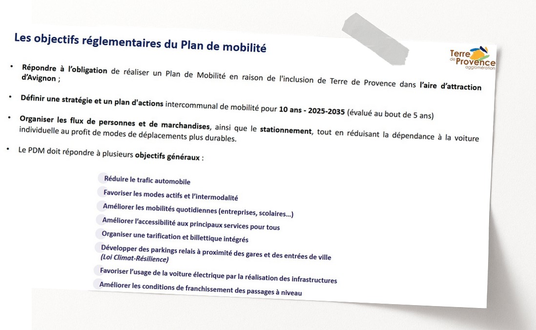objectifs réglementaire du PDM