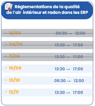 calendrier des formations qualité de l'air intérieur en 2026