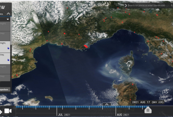 Des panaches de l'incendie du var