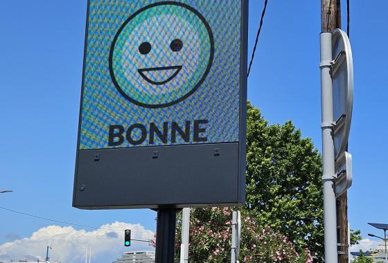 Panneau d'affichage de la qualité de l'air
