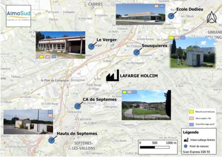 points de mesure de la campagne lafarge 2021