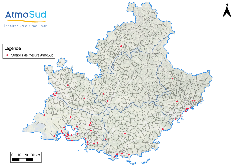 stations de mesure d'atmosud