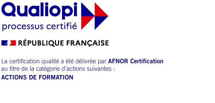 Logo de la certification d'AtmoSud comme organisme de formation Qualiopi