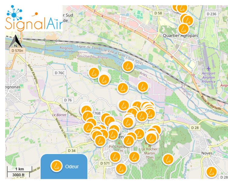 localisation des signalements à Châteaurenard