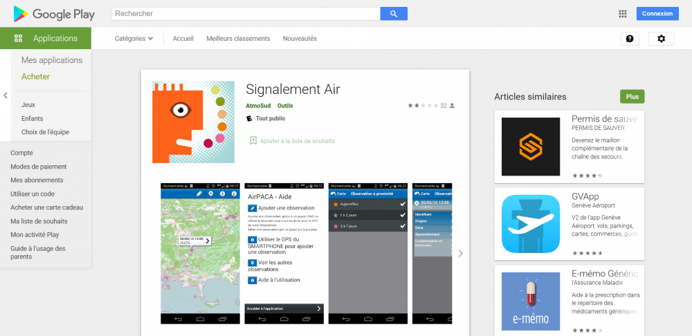 Signalement Air (Android)