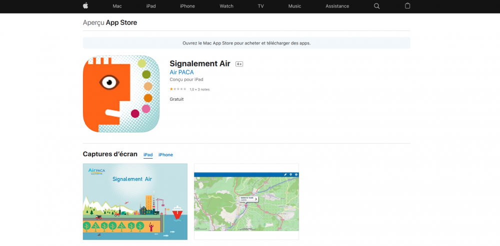 Signalement Air (iOS)