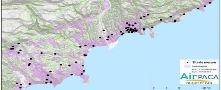 zone etude de mesure de dioxydes d'azote dans les Alpes