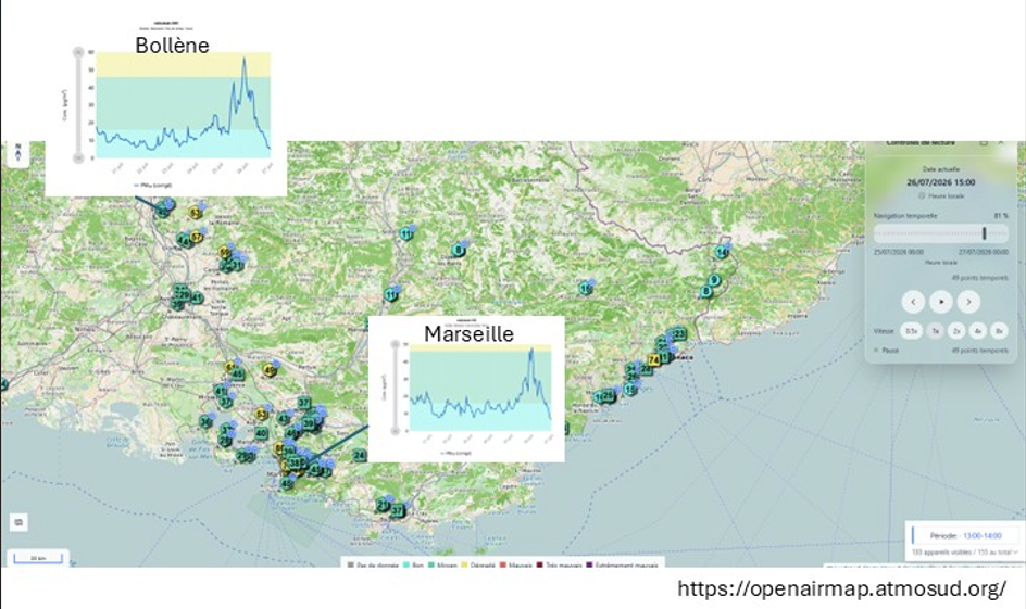 Feux de forêt :  Var, Hautes-Alpes, Gironde, Espagne... la qualité de l'air impactée en région Sud