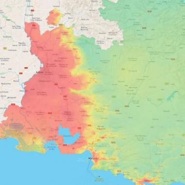 Carte PM 2.5 15 décembre 2021